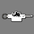 Key Clip W/ Key Ring & Dragon (Silhouette) Key Tag